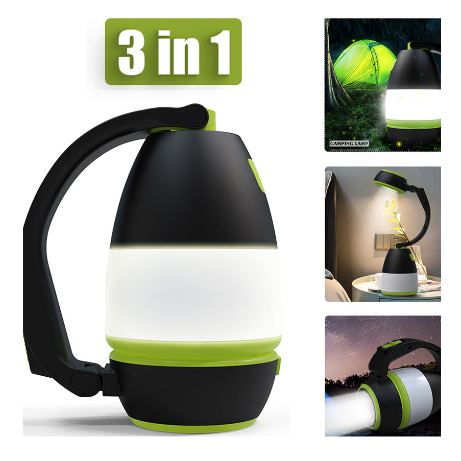 Foldable Table Lamp with Emergency Flashlight
