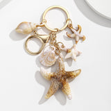 Simulation Shell Conch Starfish Five-pointed Star Pendant Keychain