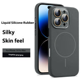 Liquid Silicone Magnetic Crystal Lens Phone Case Protective Cover