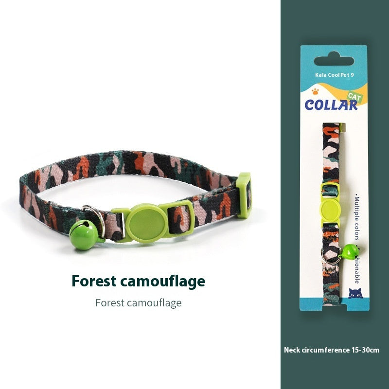 Woven Collar Bell Anti-suffocation Comfortable Safety Buckle Pet Decoration