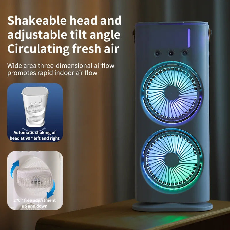 Moisturizing Double-layer Desktop Fan