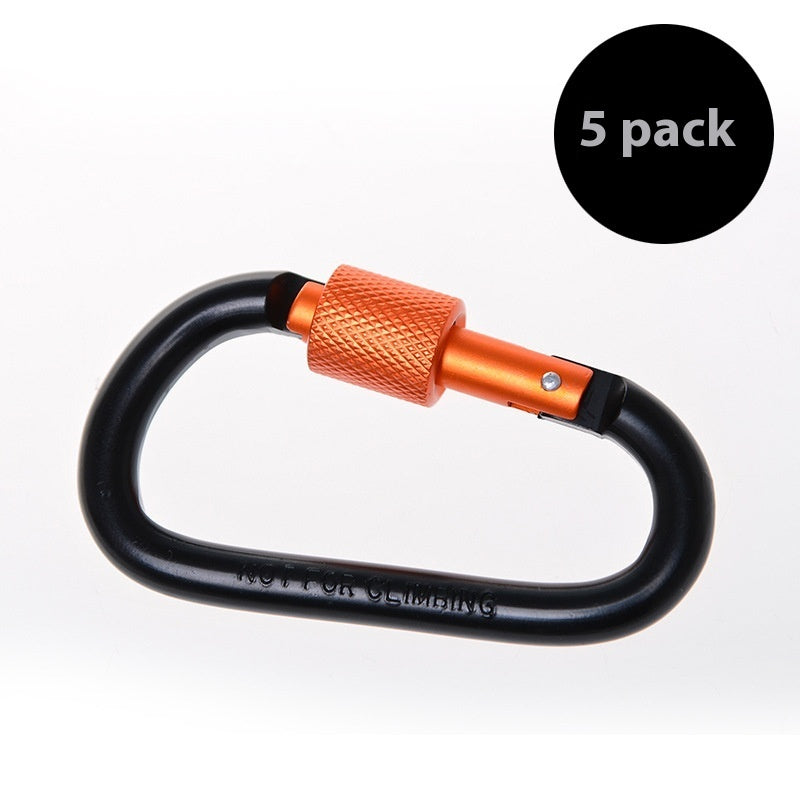 5 Backpacks D-type Hanging Buckle Hanger Outdoor Multifunctional Climbing Button Carabiner