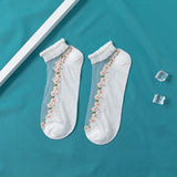 Invisible Floral Lace Socks