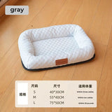 Summer Cooling Pet Cat Bed Cushion Ice Pad Dog Sleeping Square Shape For Puppy Dog Kennel Breathable Home Quality Cool Green Mat