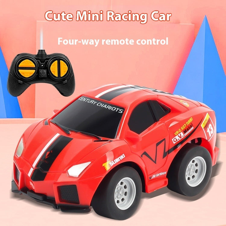 Mini Cartoon Electric Remote Control Cute Four-way Wireless Remote Control Toy Car