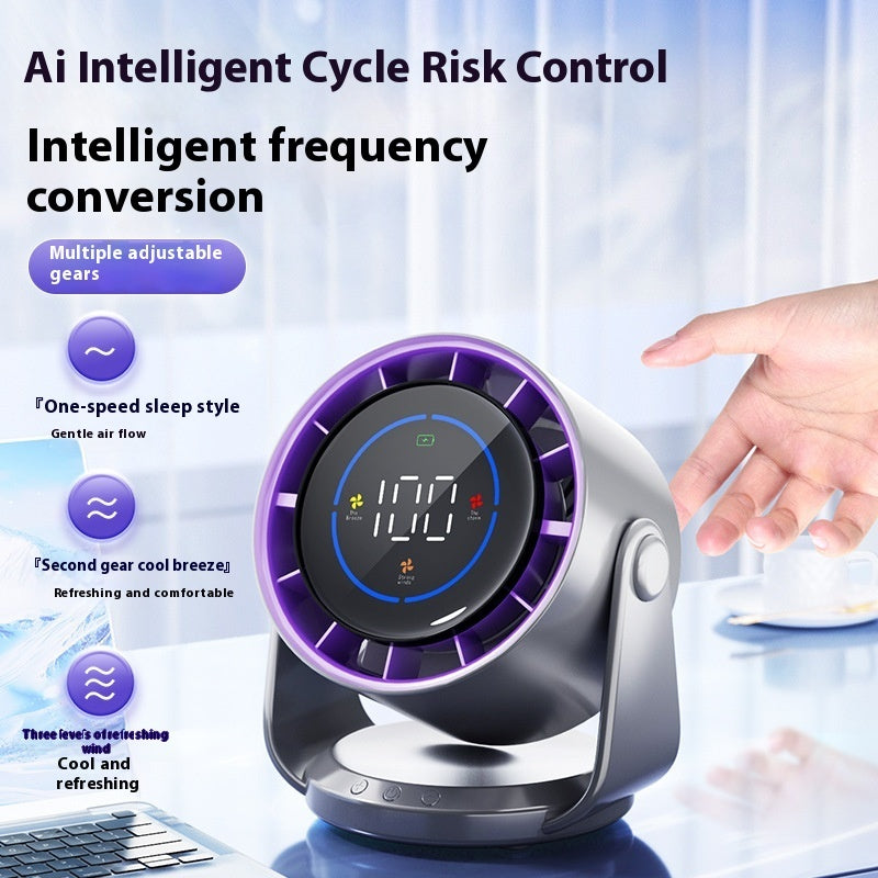Charging Digital Display High-speed Desktop Air Circulation Fan