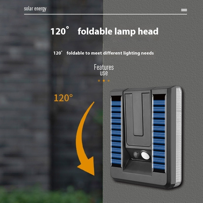 Intelligent Outdoor Foldable Solar Wall Lamp Lighting Induction Garden Lamp